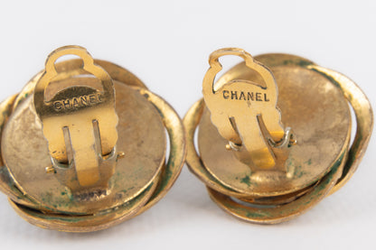 Boucles d'oreilles vertes Chanel