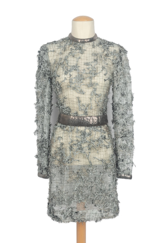 Robe en dentelle Paco Rabanne 1990's