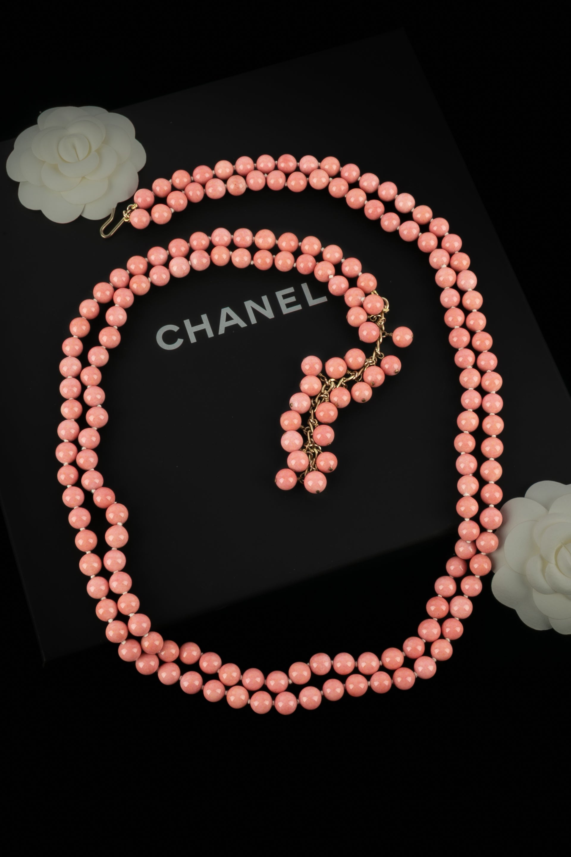 Collier de perles roses Chanel 2001