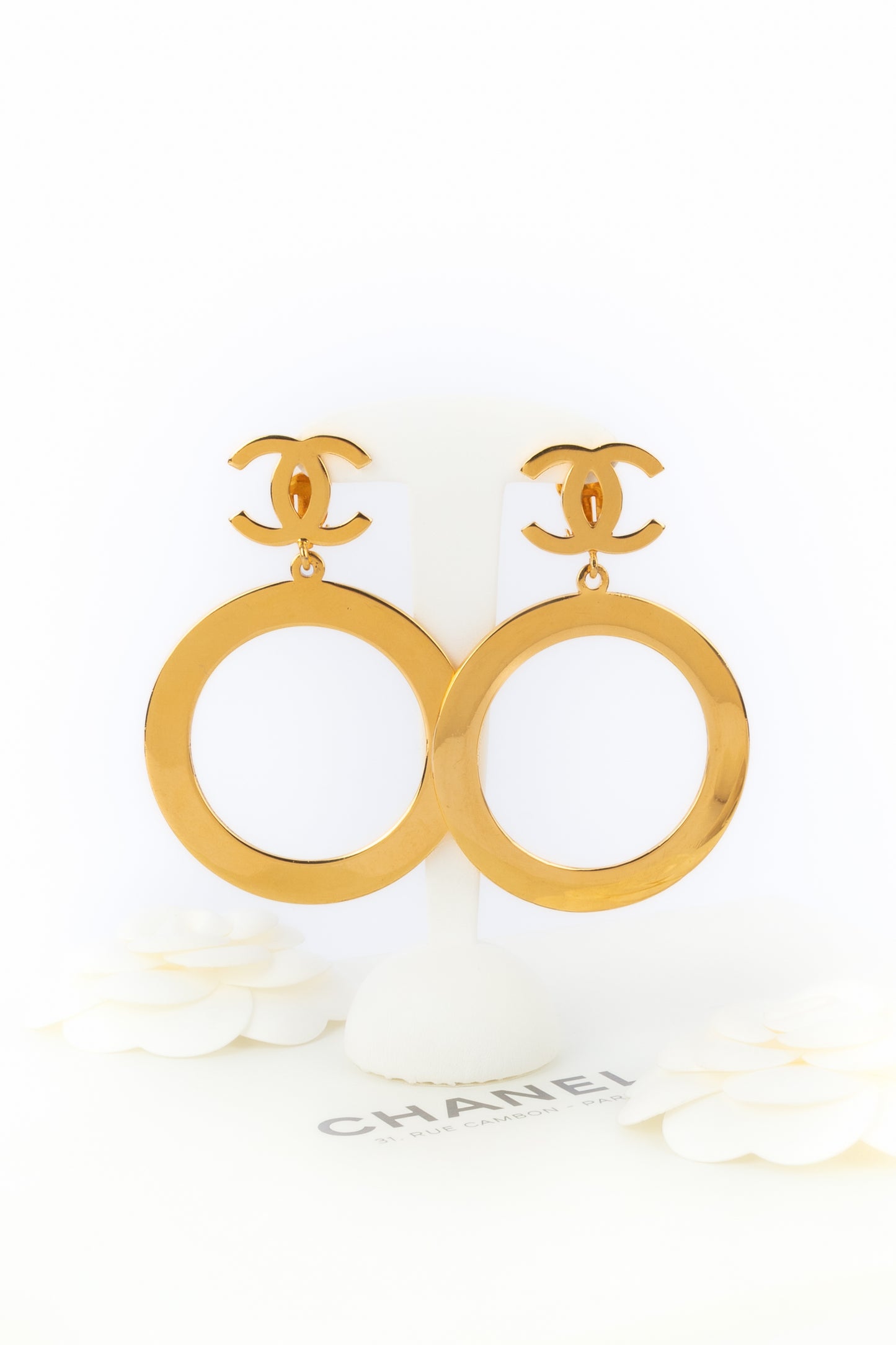 Boucles d'oreilles cc Chanel 1989-1990