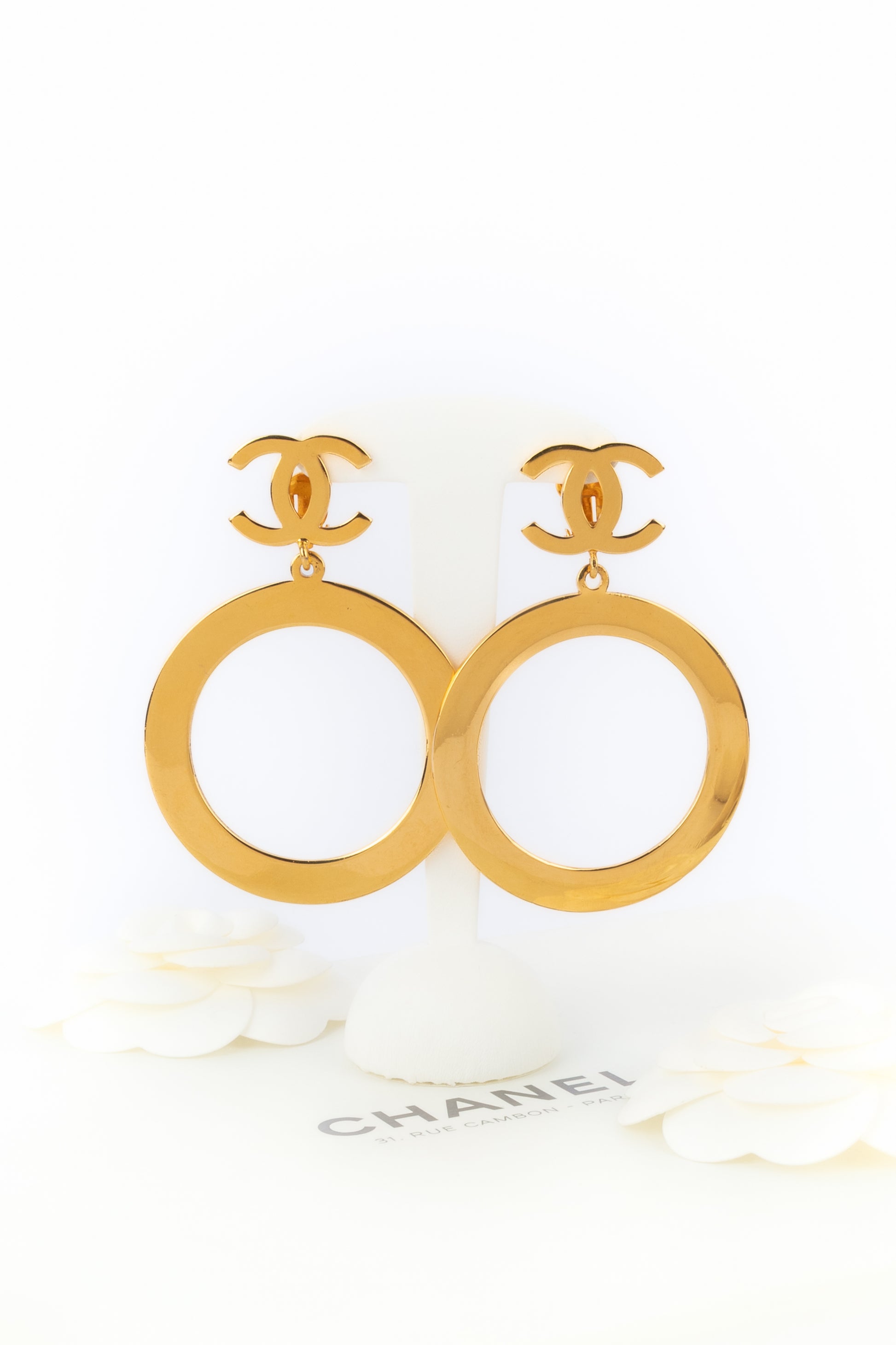 Boucles d'oreilles cc Chanel 1989-1990