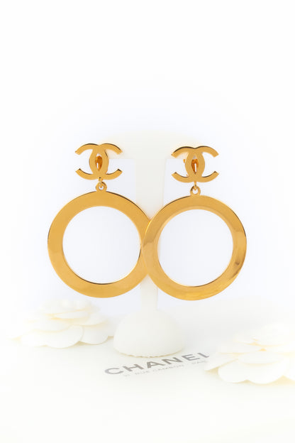 Boucles d'oreilles cc Chanel 1989-1990