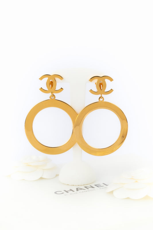 Boucles d'oreilles cc Chanel 1989-1990