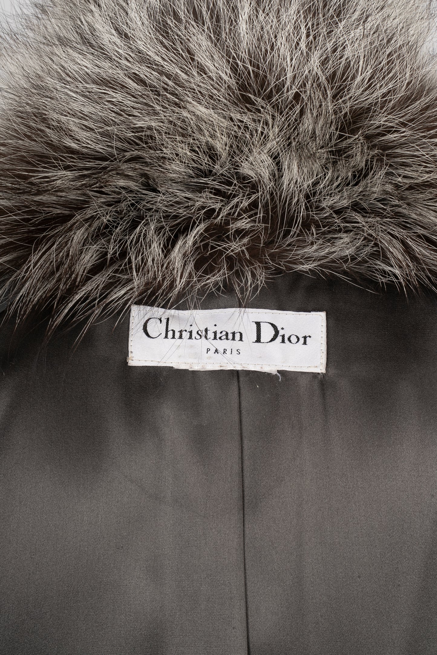 Manteau en cachemire et fourrure Dior