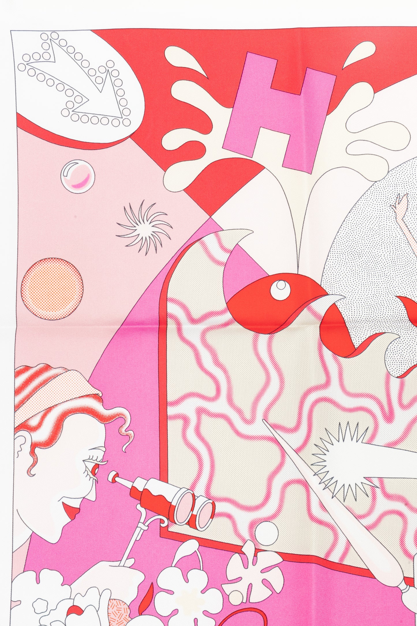 Carré / Foulard "ça décoiffe" Hermès