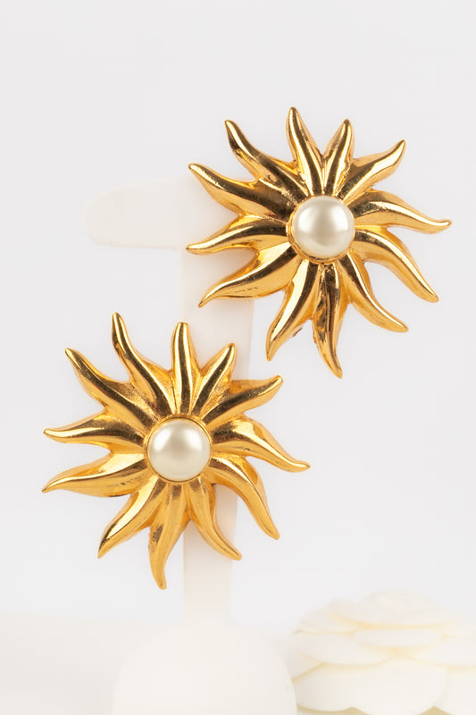 Boucles d'oreilles soleil Chanel Haute Couture