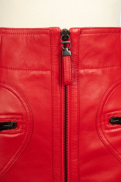 Jupe en cuir Christian Dior 