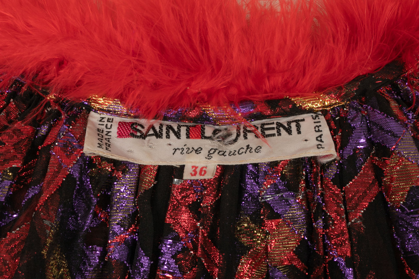 Veste en mousseline et plumes Yves Saint Laurent