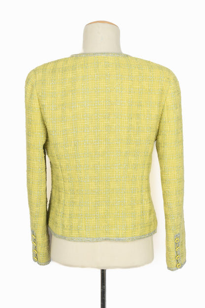 Veste en tweed jaune Chanel 