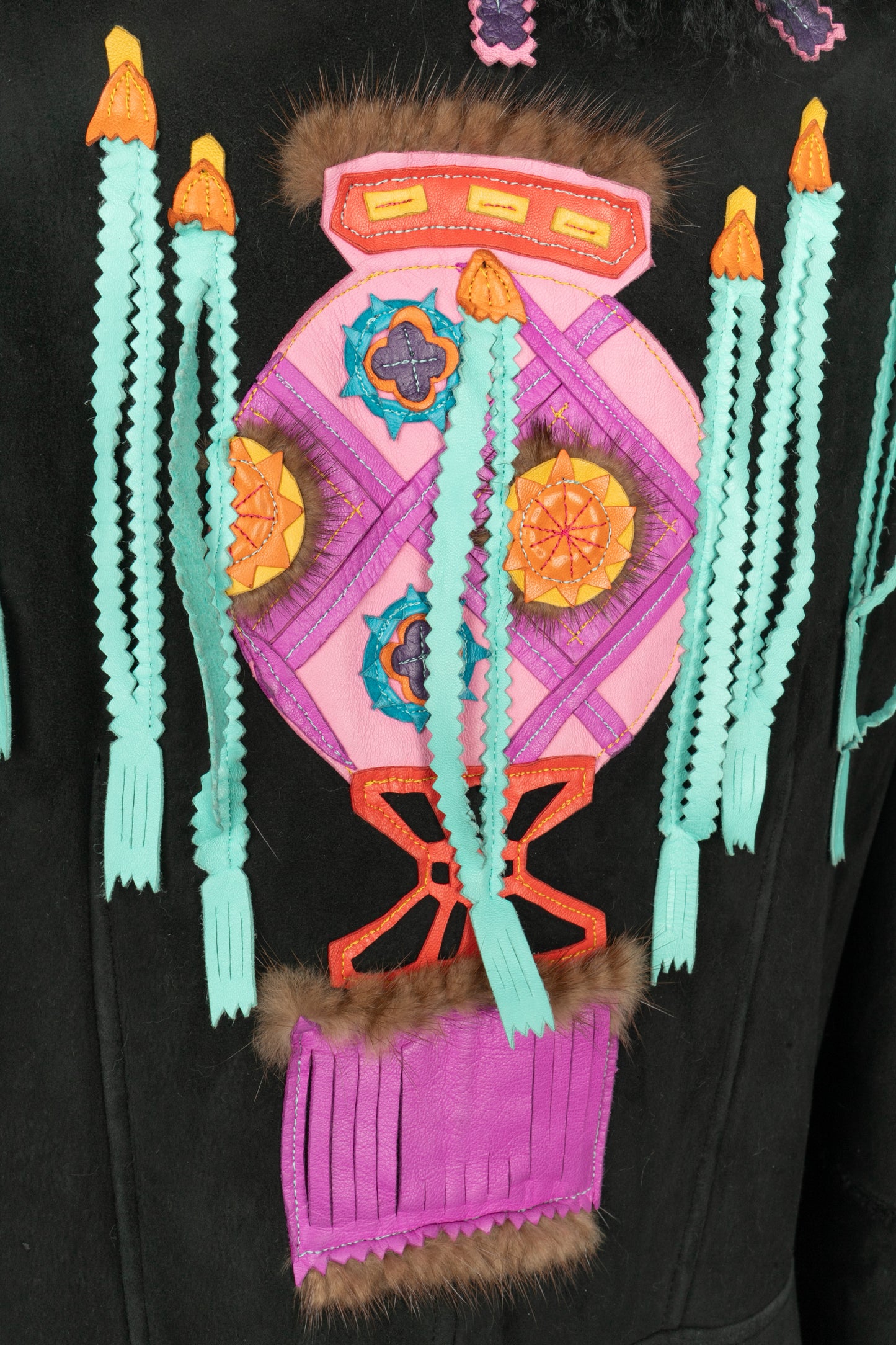 Manteau en cuir John Galliano 