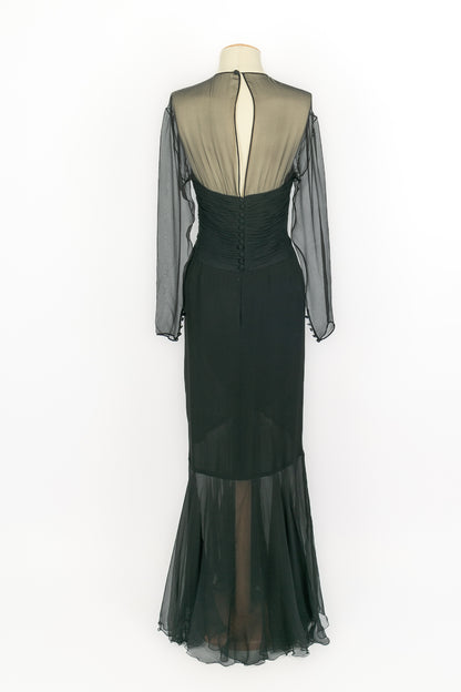 Robe en soie noire Chanel 