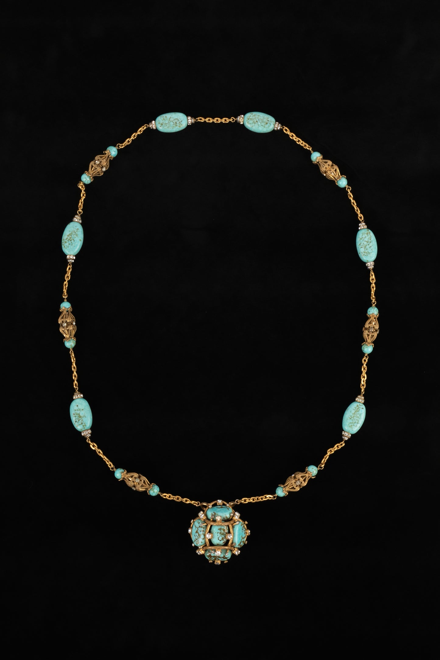 Collier turquoise ancien Chanel