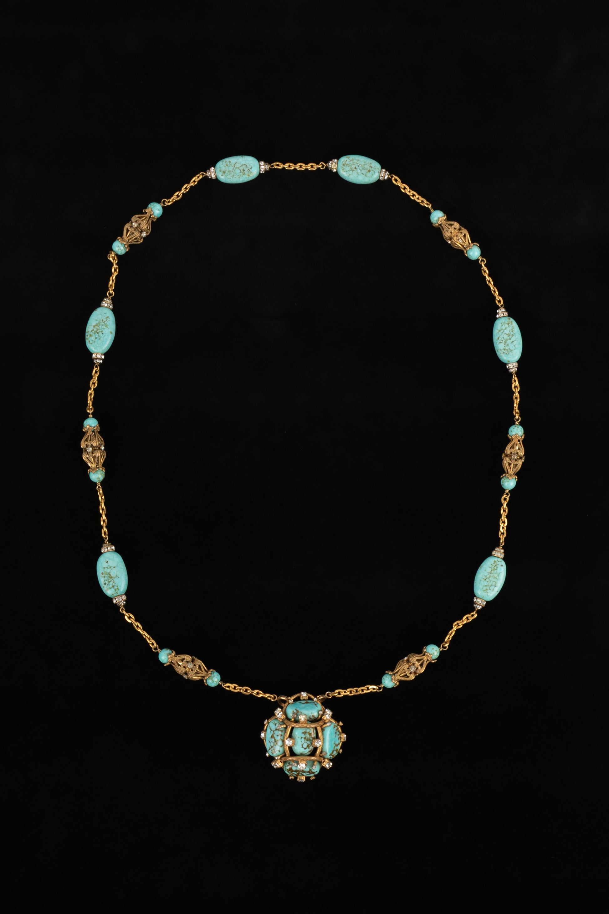 Collier turquoise ancien Chanel