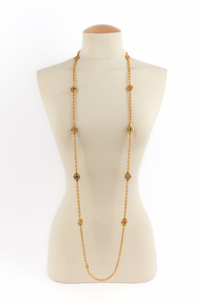 Collier doré Chanel 1985's
