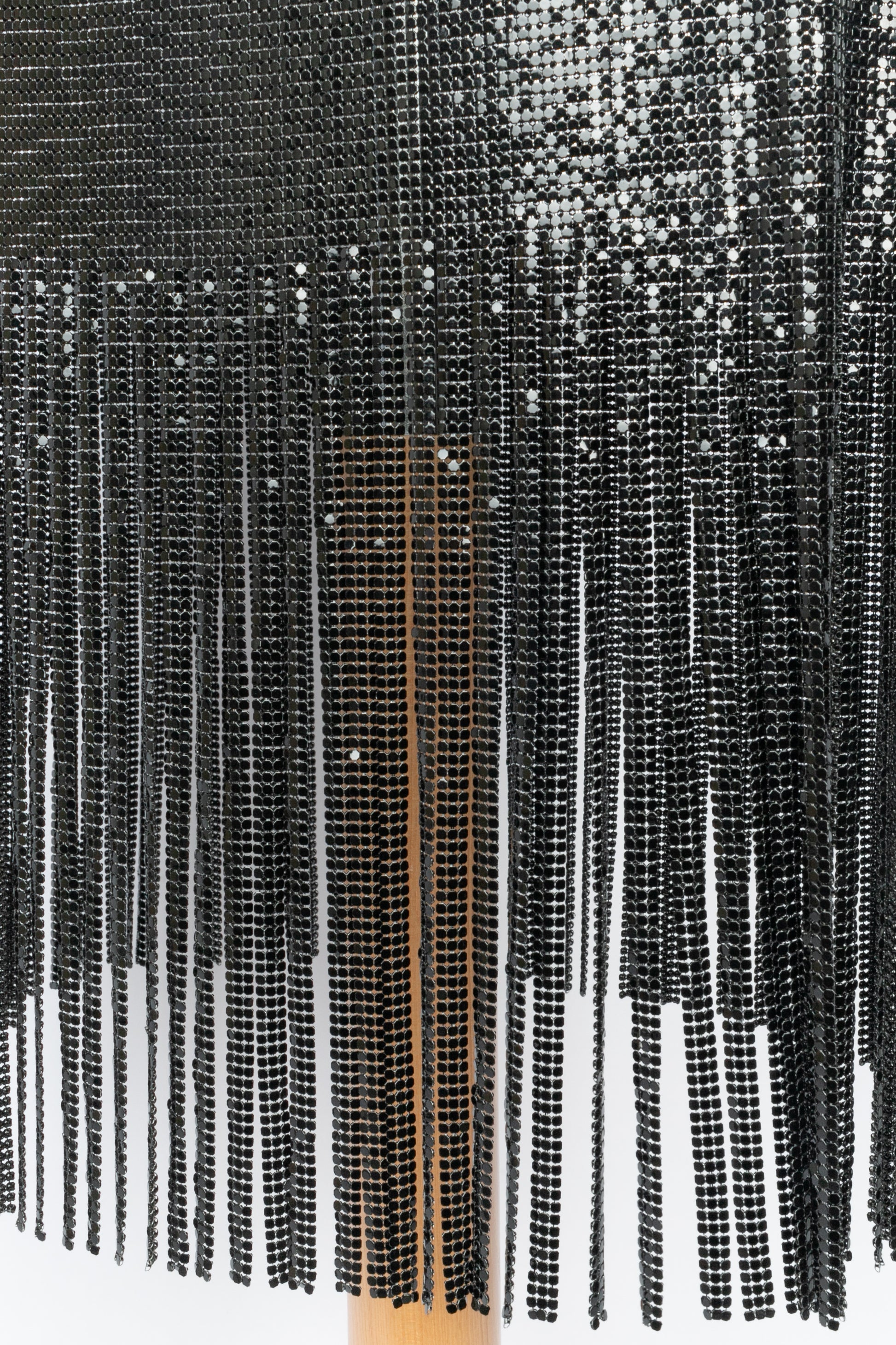 Jupe métallique noire Paco Rabanne