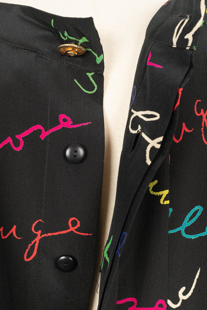 Haut en soie Chanel Printemps 1985