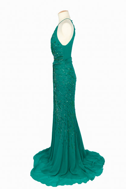 Robe en soie perlée Roberto Cavalli