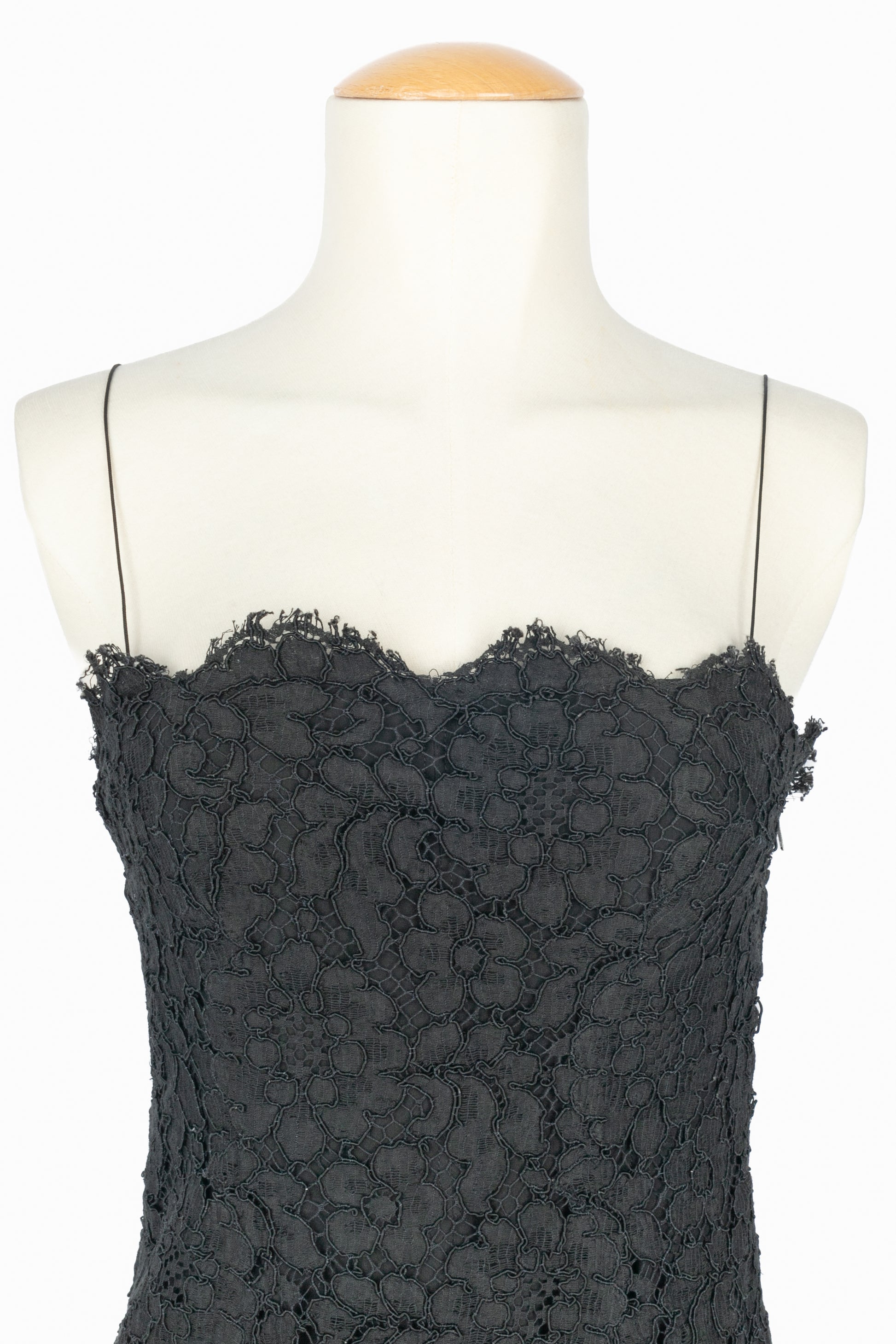 Robe en guipue Yves Saint Laurent Haute Couture 