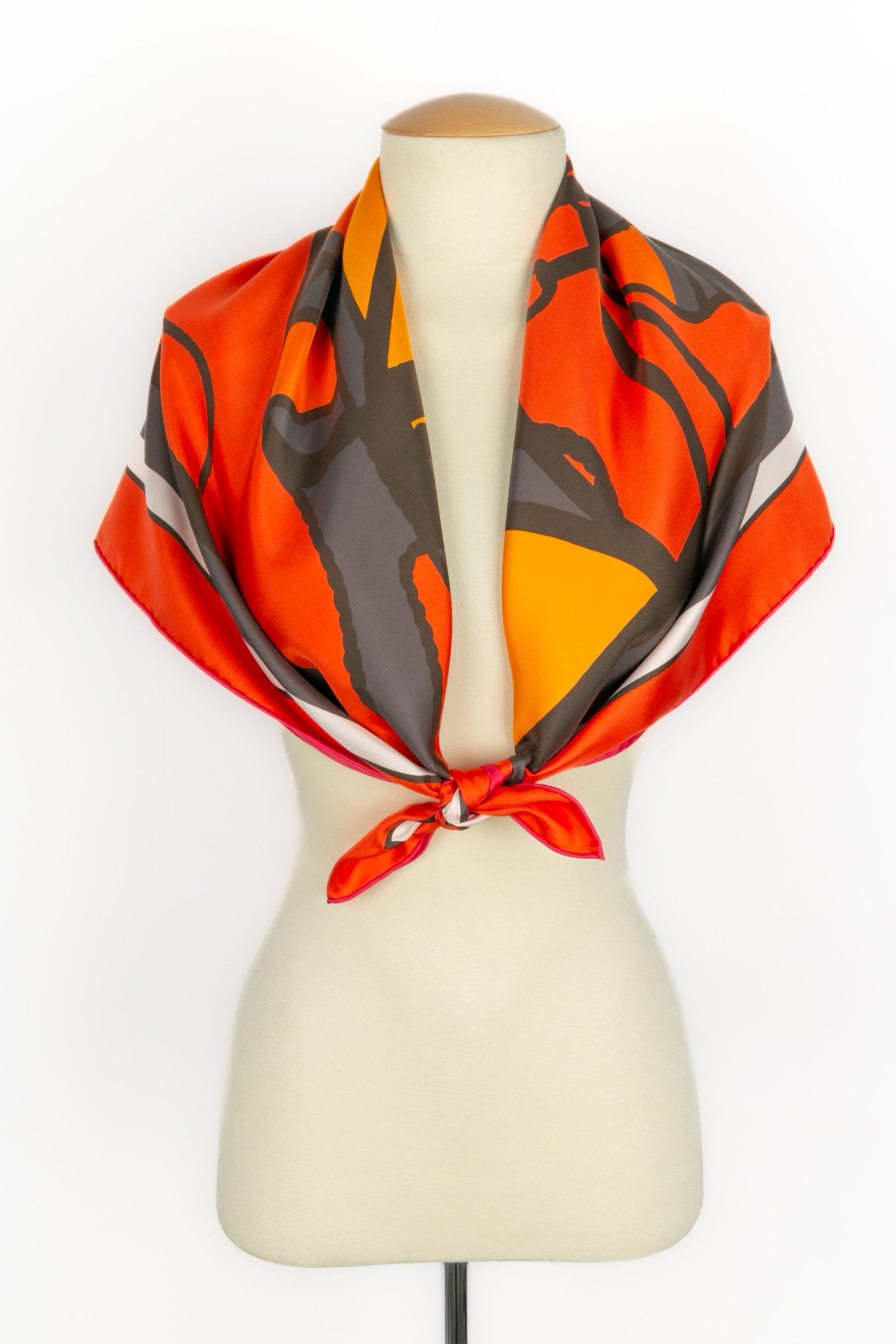 Foulard / Carré "Robe du soir pop" double face Hermès 
