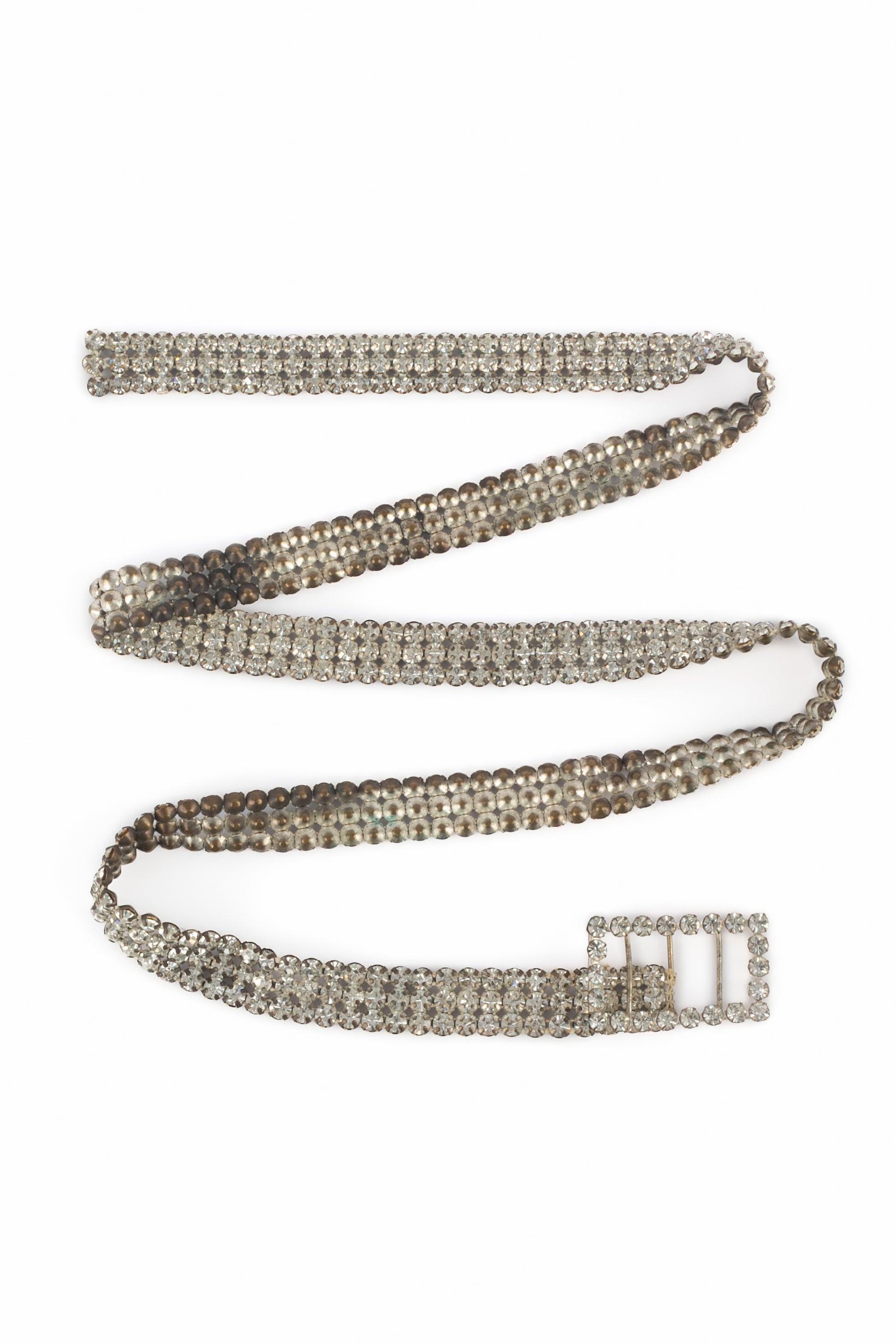 Ceinture strassée argentée