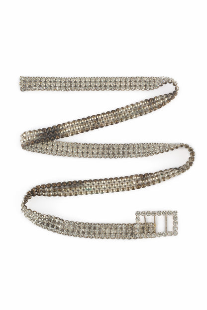 Ceinture strassée argentée