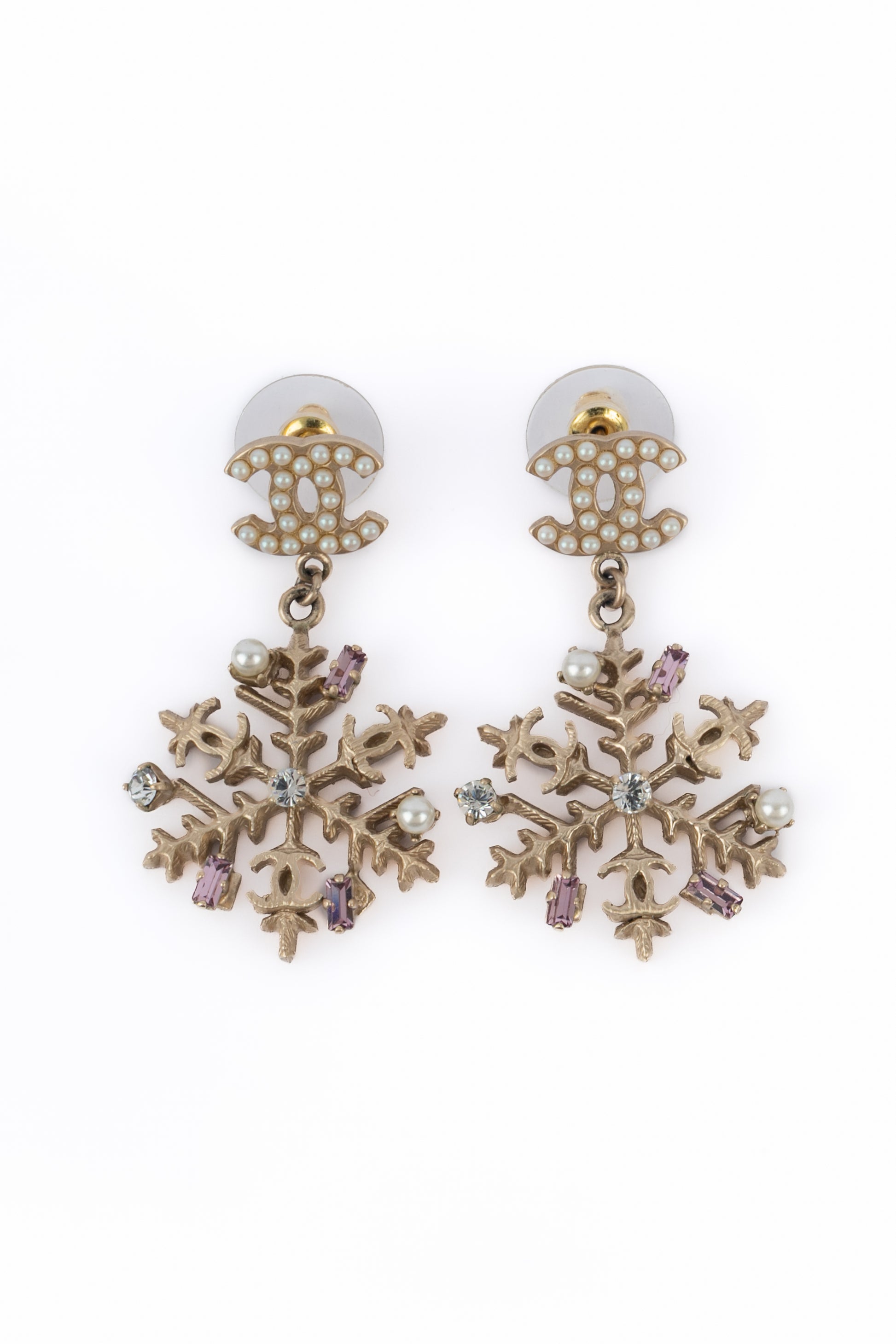 Boucles d'oreilles "Flocon de neige" Chanel