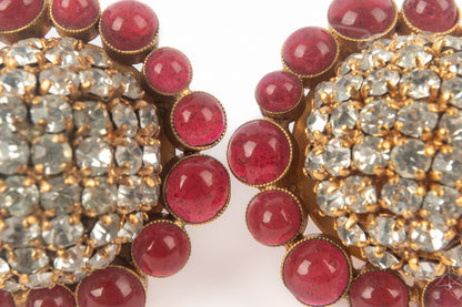 Boucles d'oreilles en pâte de verre Chanel