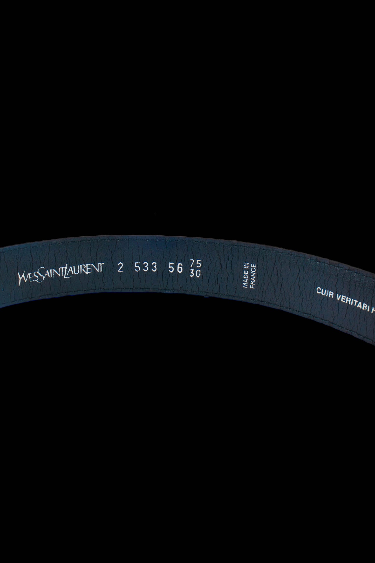 Ceinture en cuir bleu Yves Saint Laurent