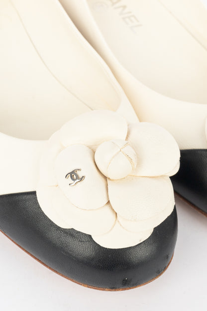 Ballerines en cuir bicoloreChanel