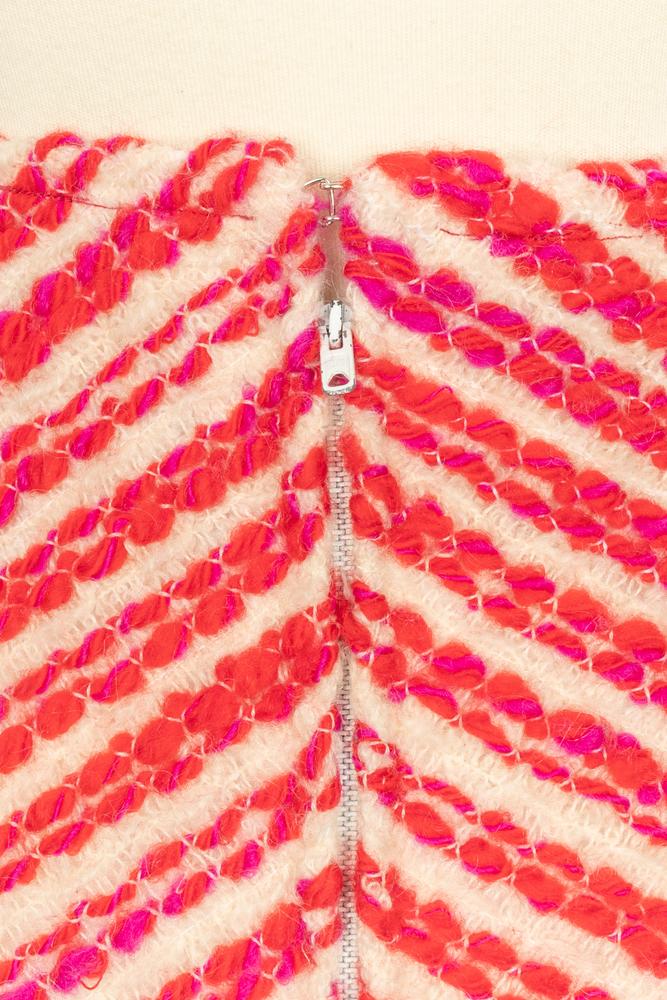 Tailleur rouge et blanc Chanel Haute Couture