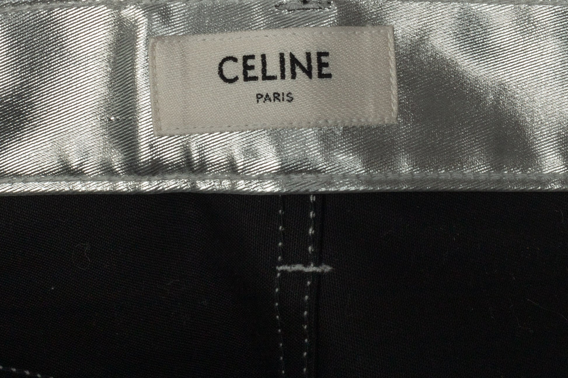 Pantalon argenté Céline