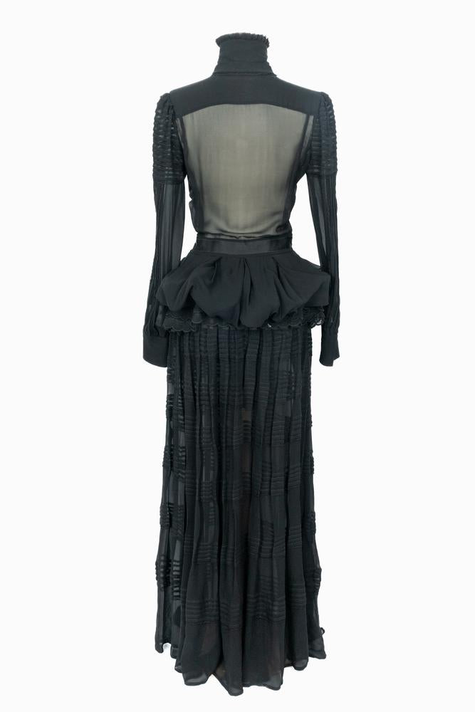 Robe en soie noire Roberto Cavalli
