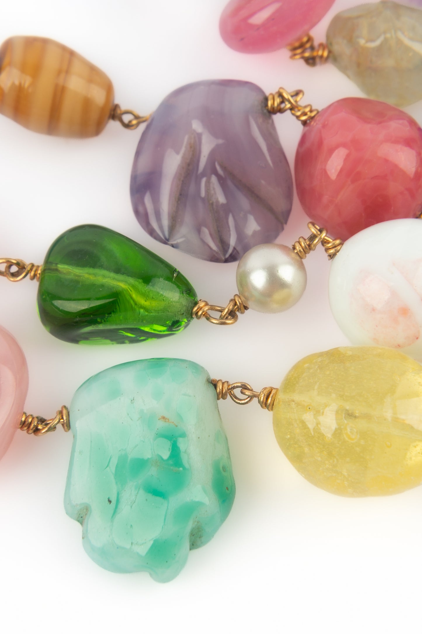 Collier coloré Chanel 1980's