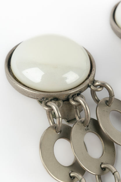 Boucles d'oreilles argentées Paco Rabanne