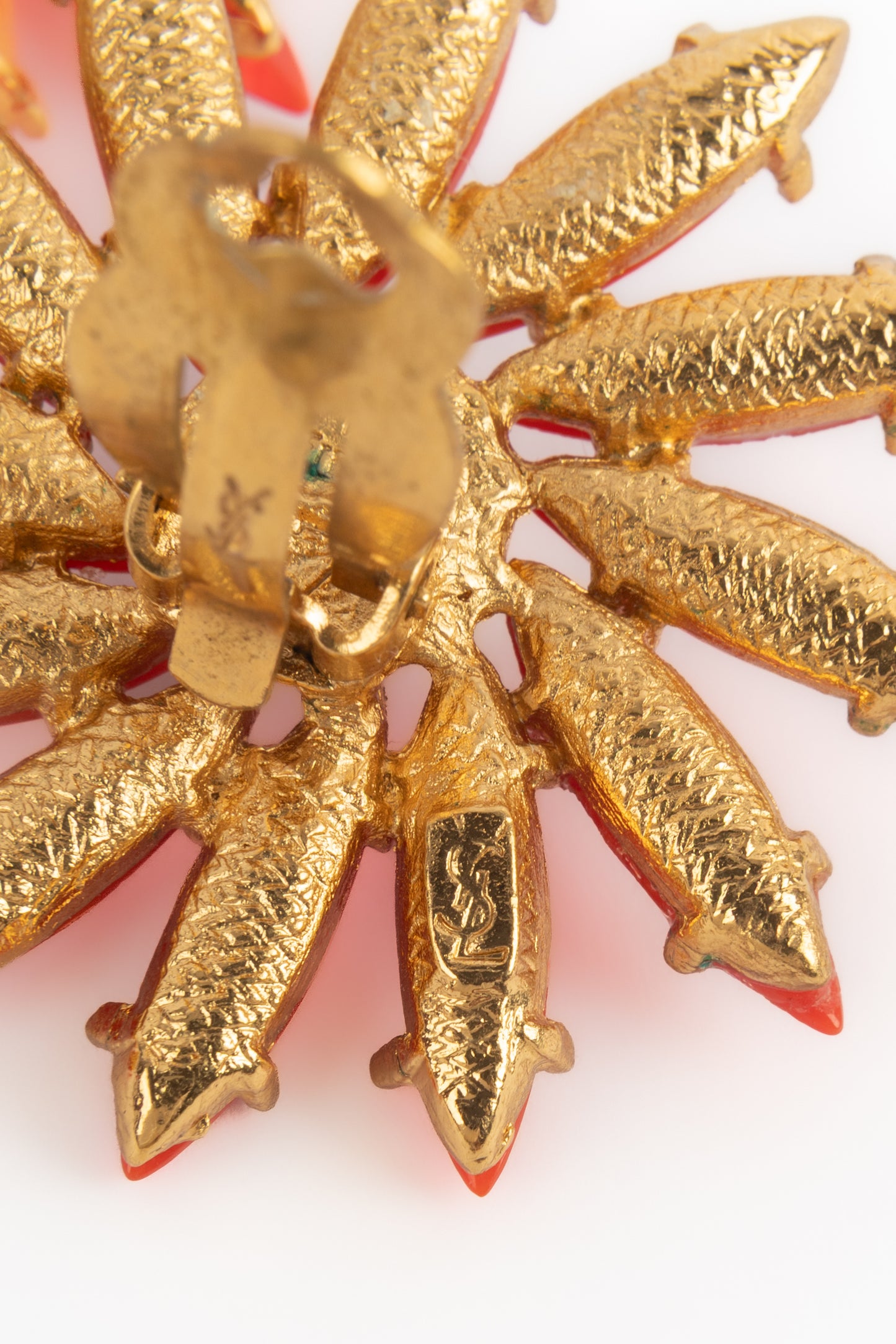 Boucles d'oreilles oranges Yves Saint Laurent 