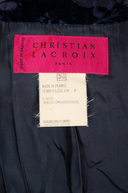 Tailleur en velours Christian Lacroix