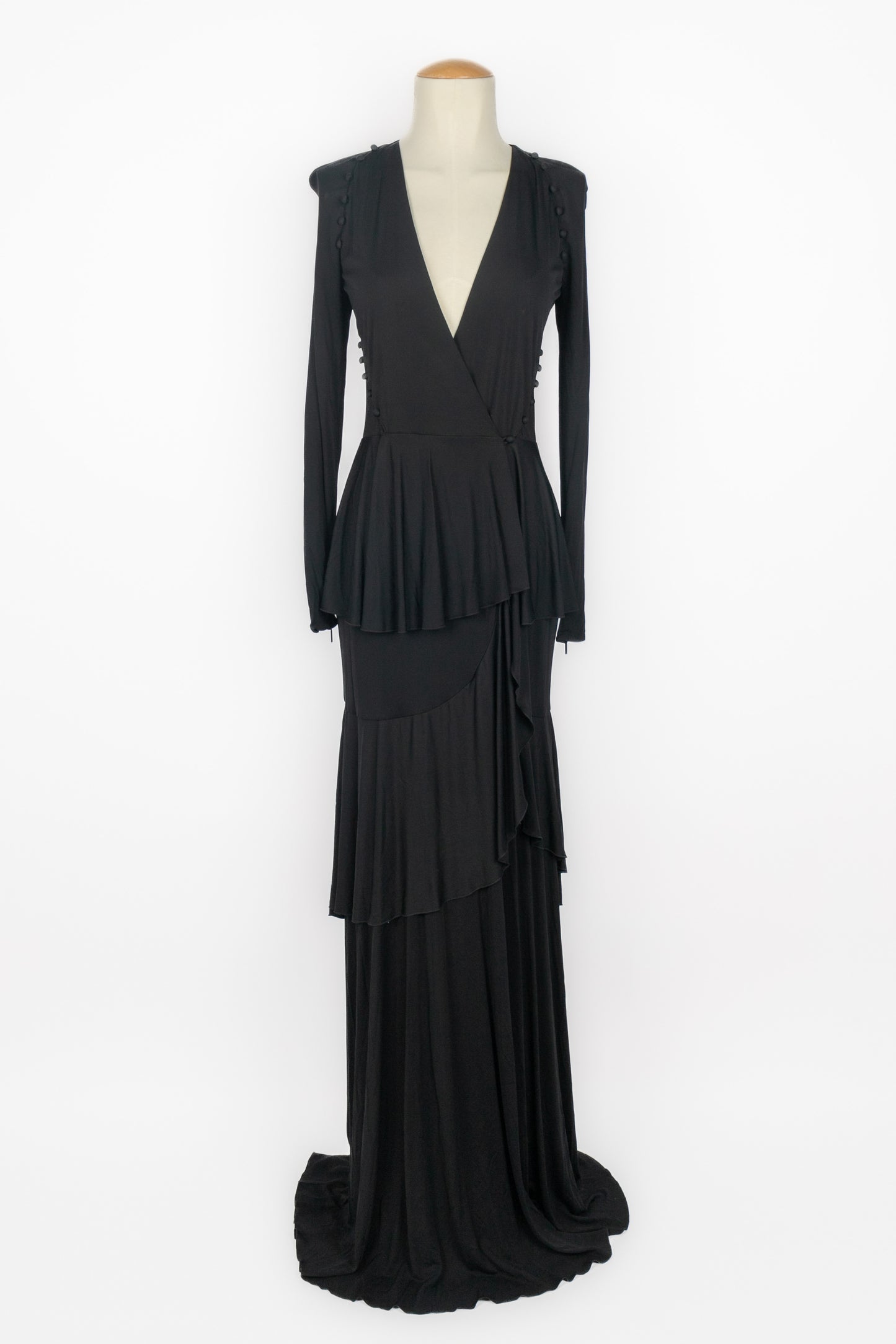 Longue robe noire Cavalli