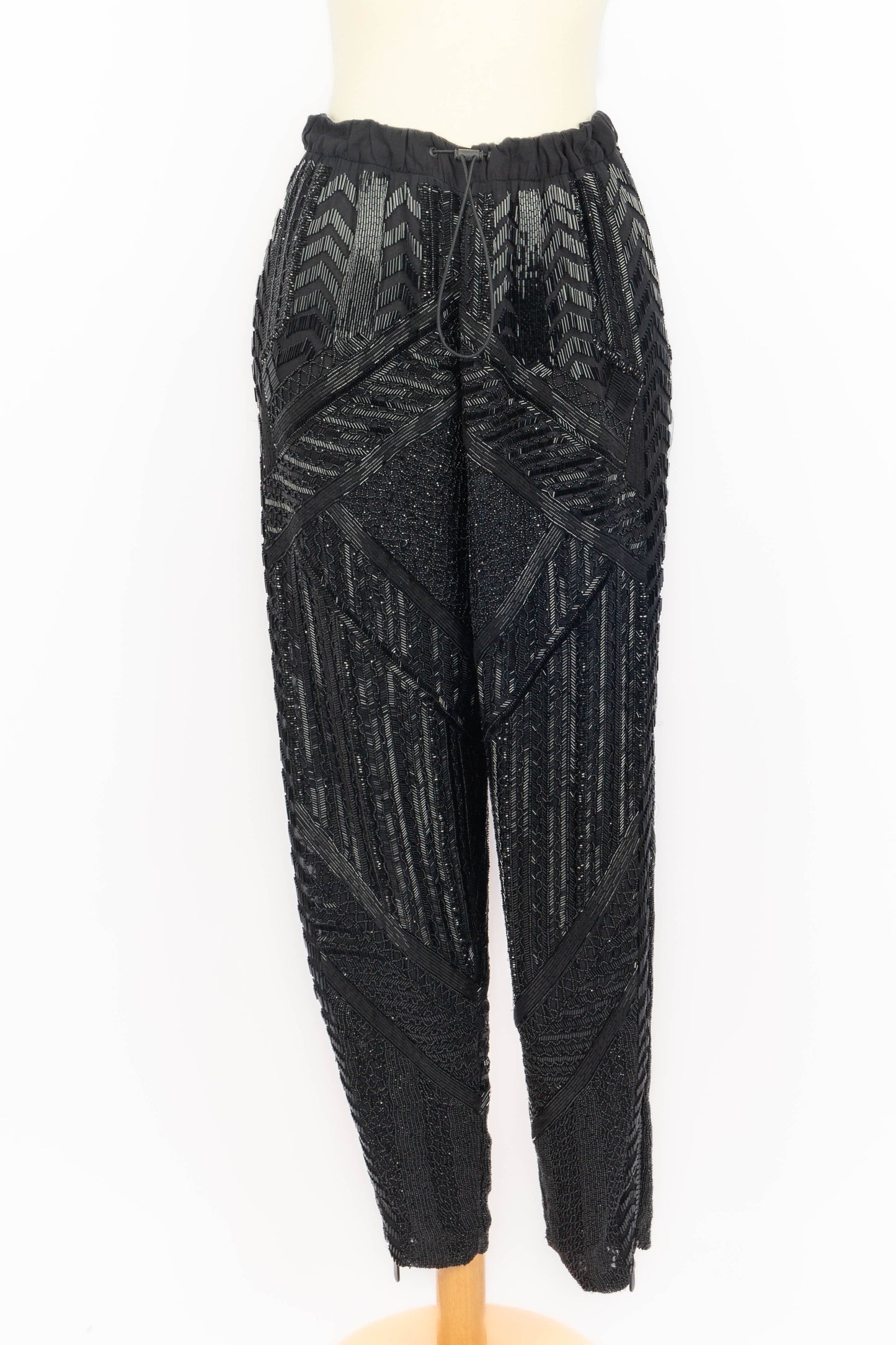 Pantalon à paillettes noire Pucci