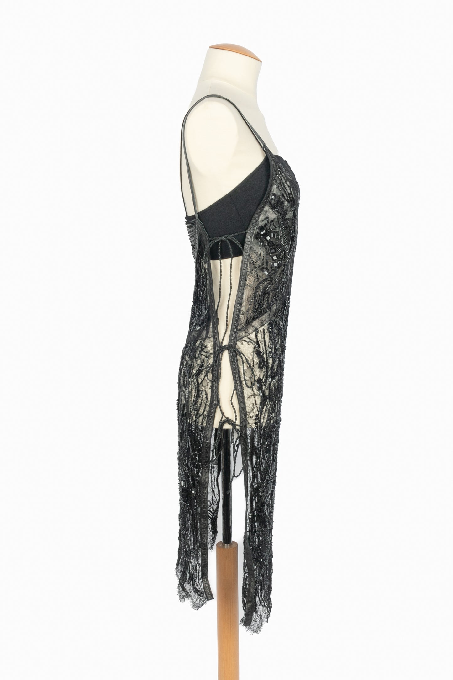 Robe noire Roberto Cavalli Printemps 2012