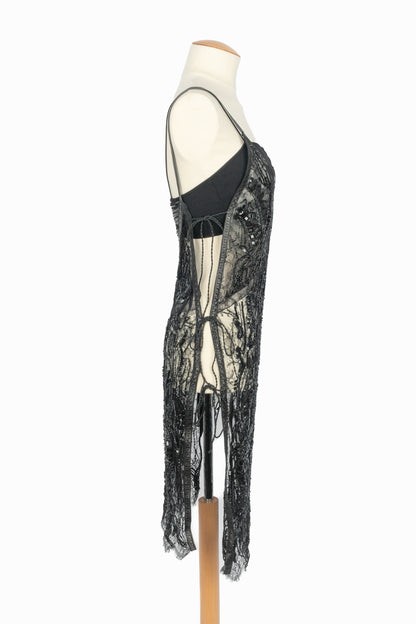 Robe noire Roberto Cavalli Printemps 2012