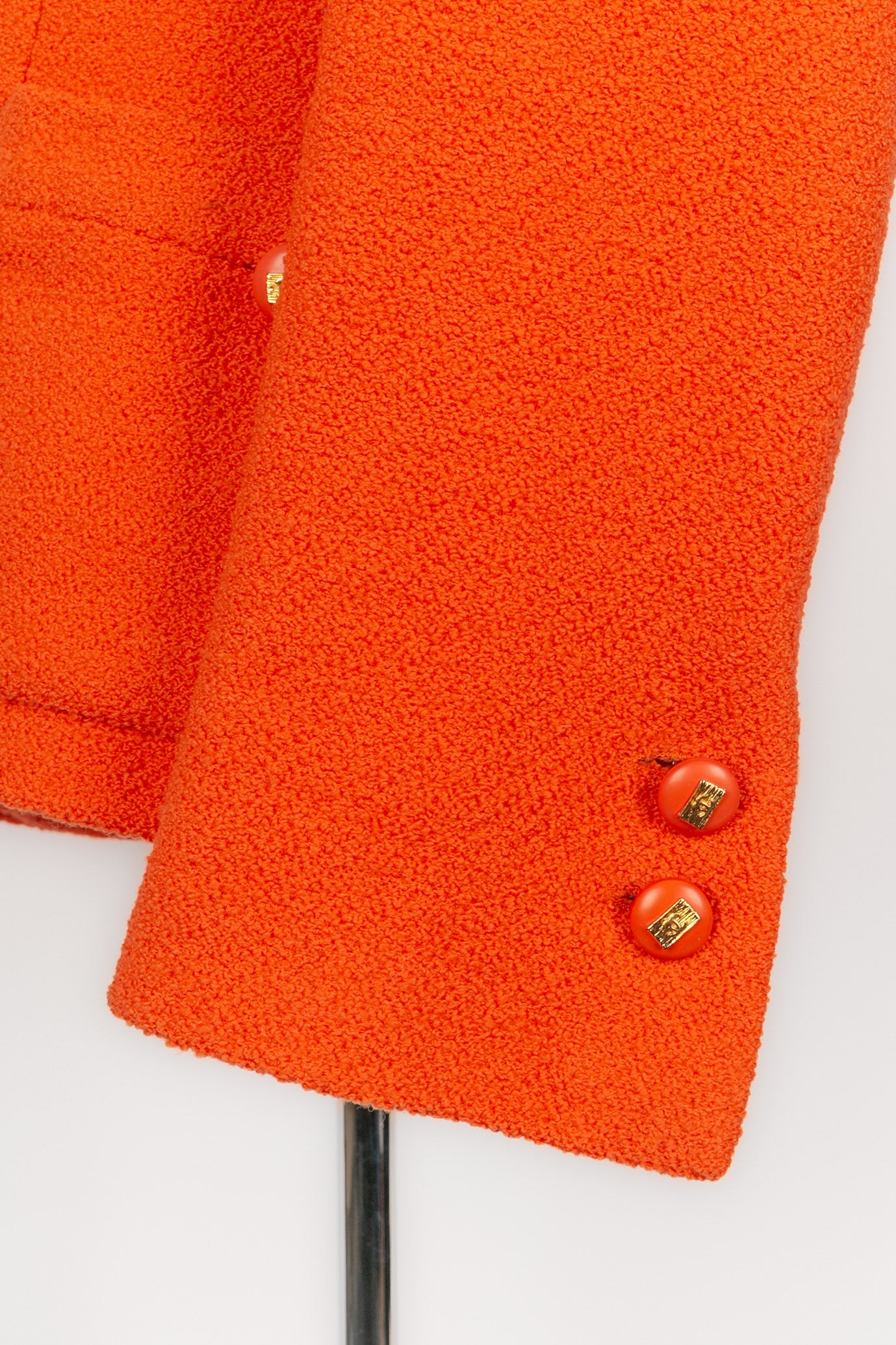 Veste orange Chanel 1990's