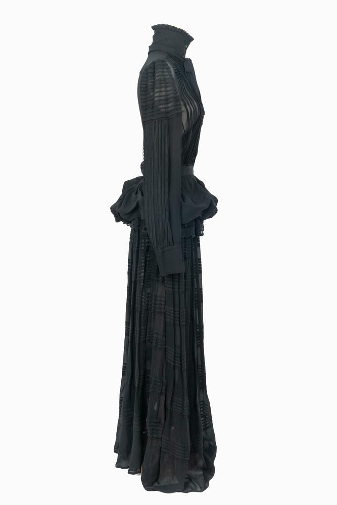 Robe en soie noire Roberto Cavalli
