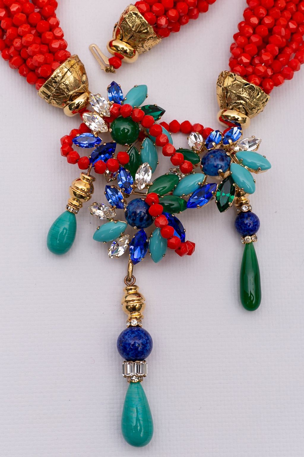 Collier de perles et strass Yves Saint Laurent (Attribué à)