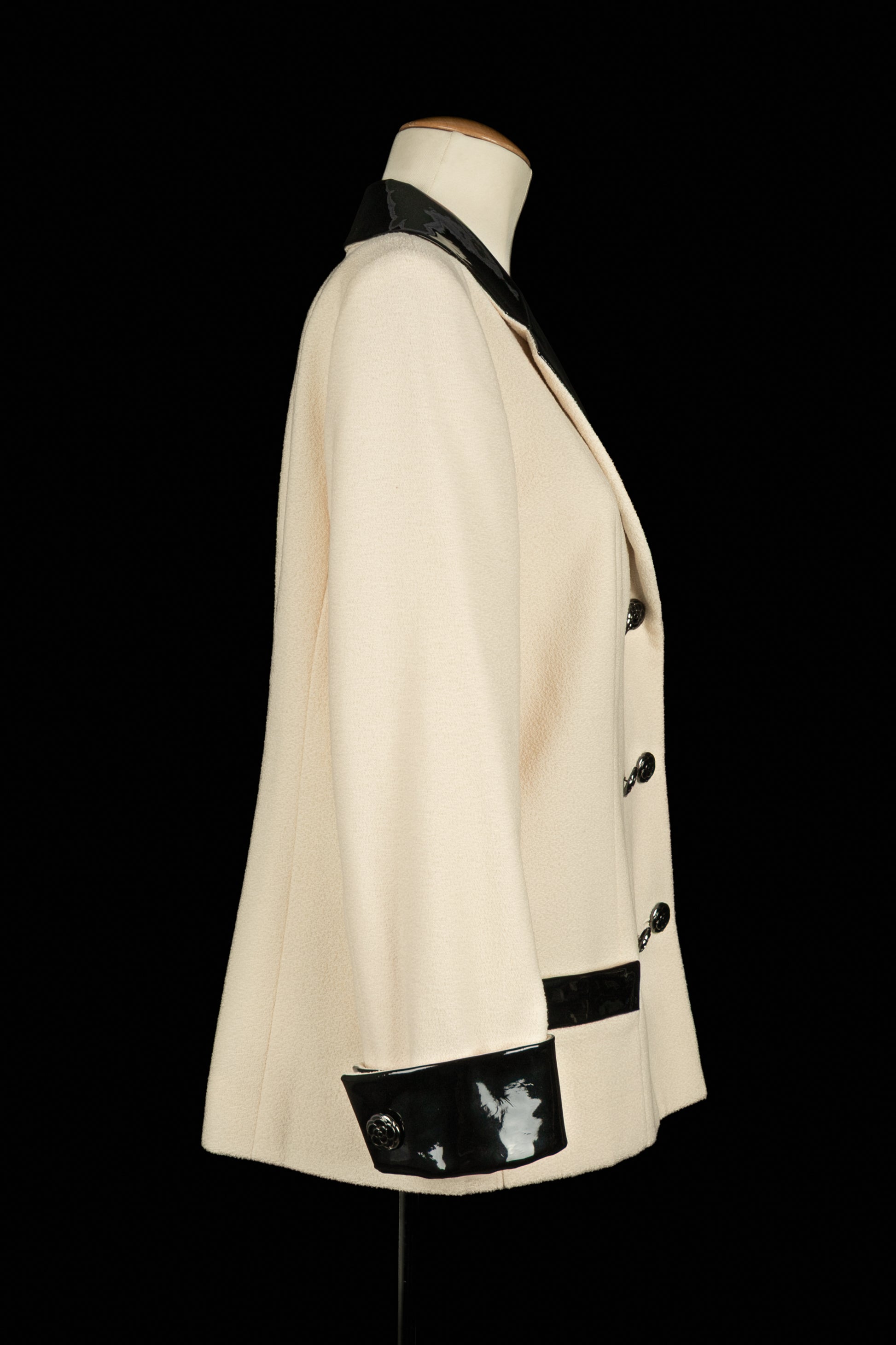 Veste beige Chanel hiver 2015