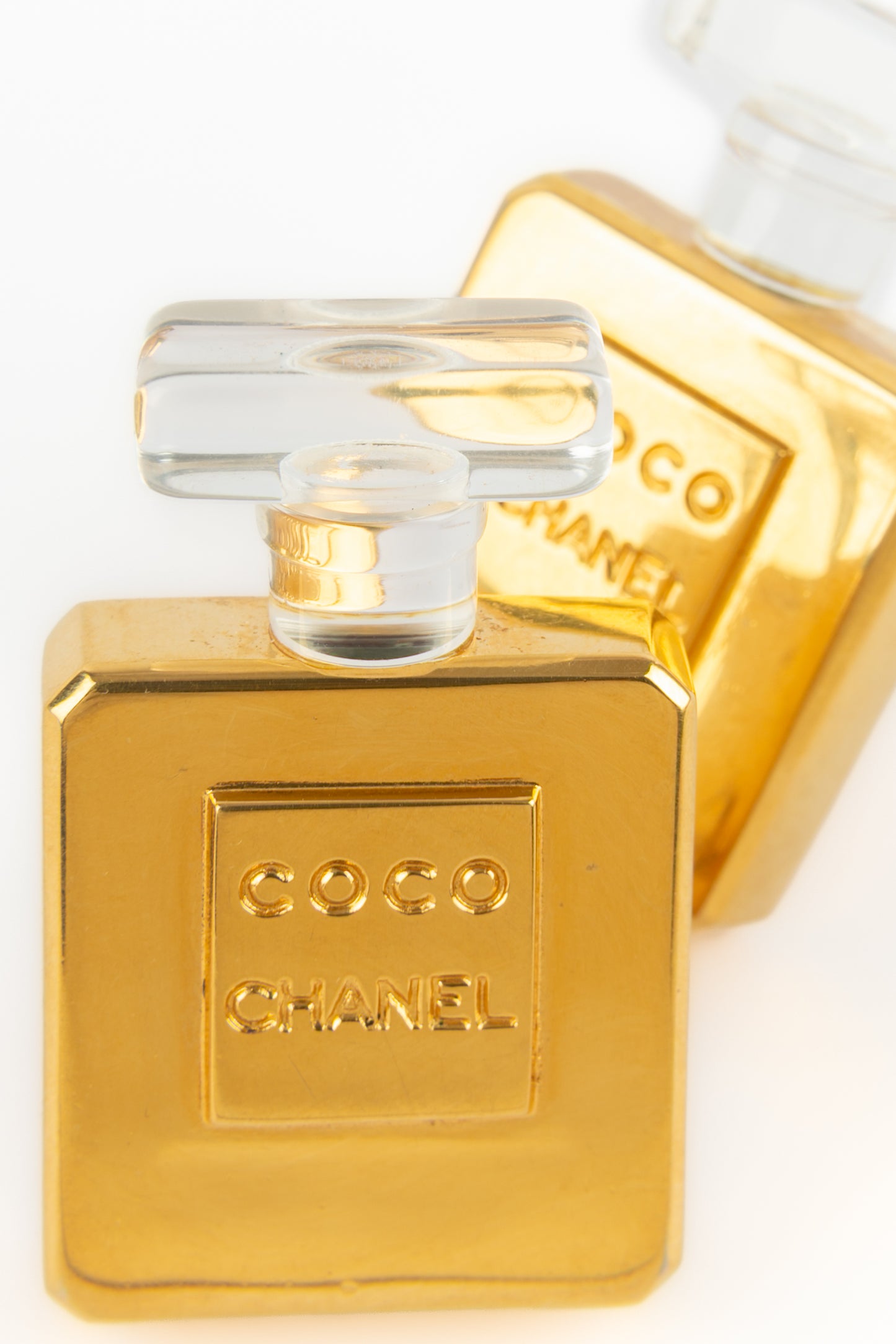 Boucles d'oreilles "flacon de parfum" Chanel