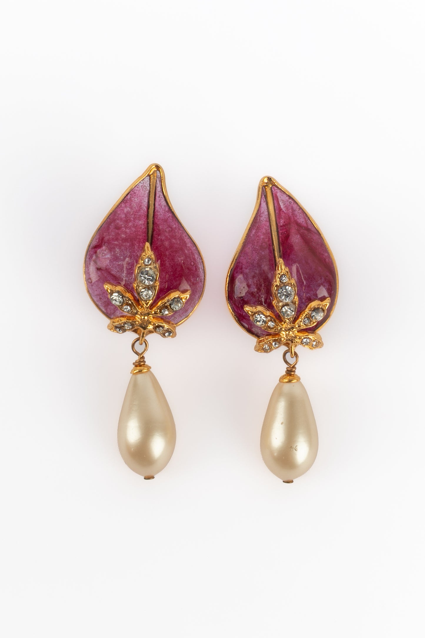 Boucles d'oreilles roses Augustine