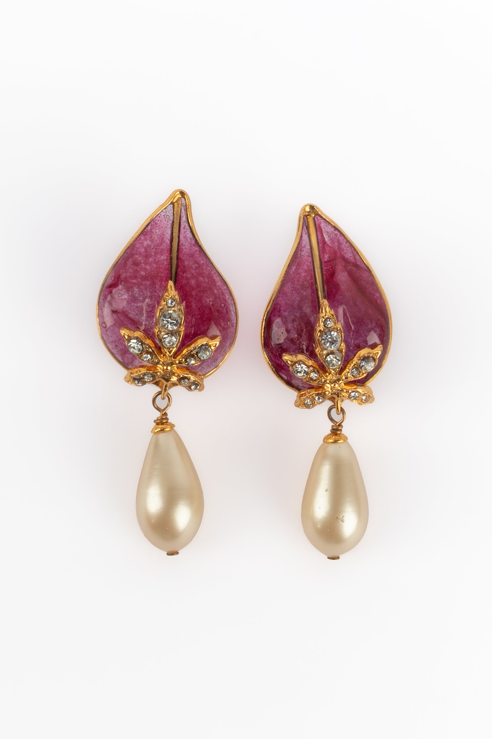 Boucles d'oreilles roses Augustine