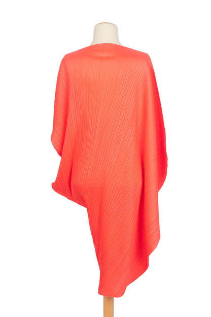 Robe orange Pleats Please Issey Myiake