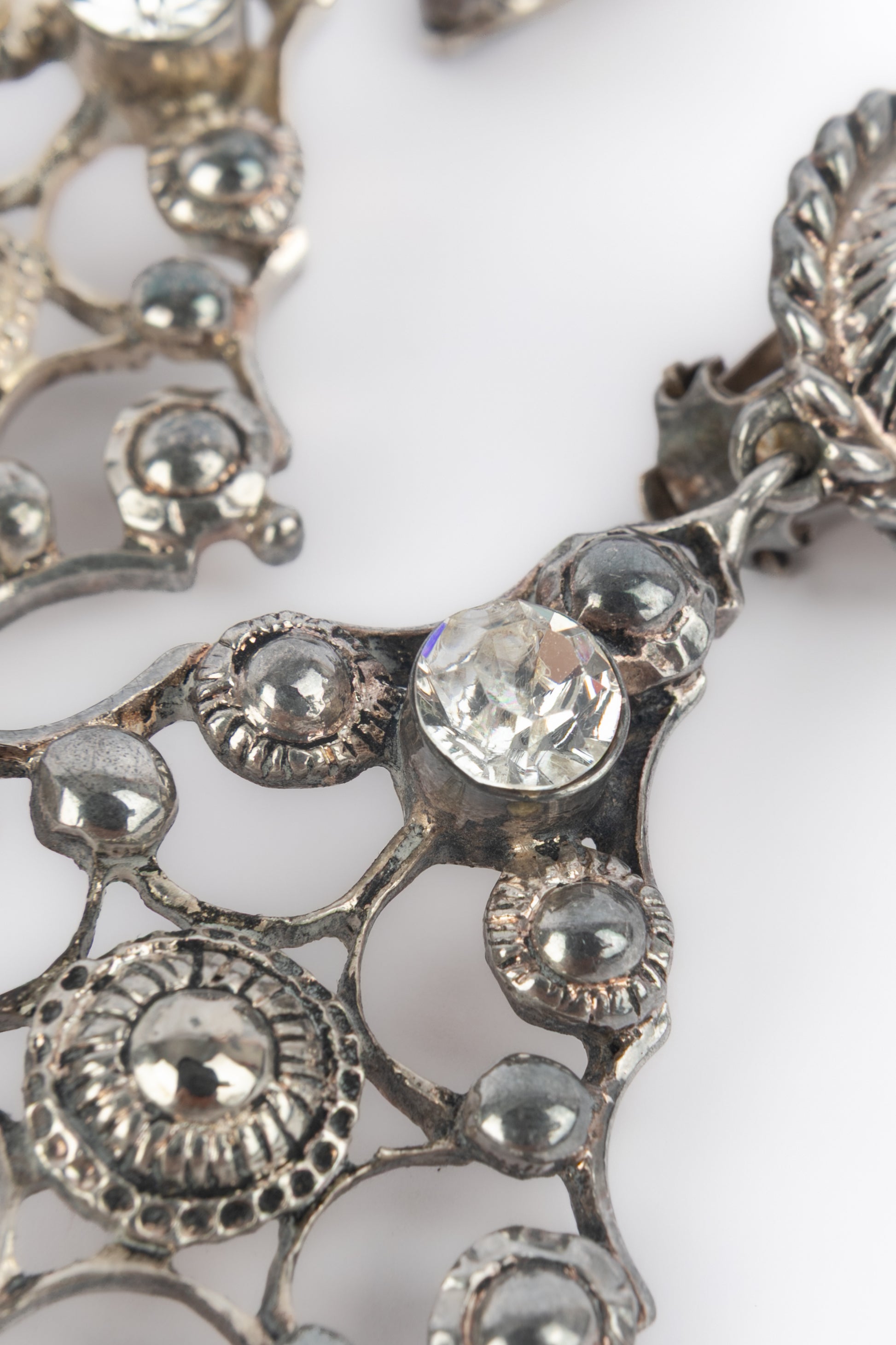 Boucles d'oreilles argentées Dior 1994