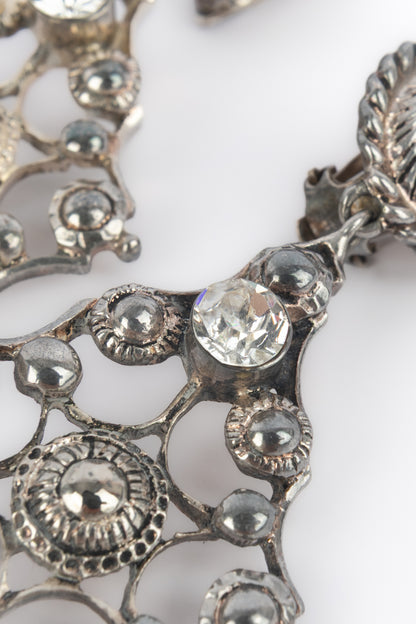 Boucles d'oreilles argentées Dior 1994